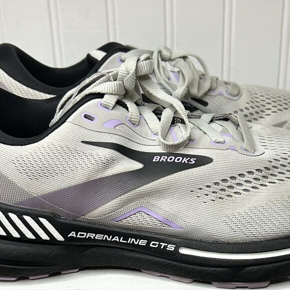 Brooks Womens Adrenaline GTS 23 Gray Running Shoes Sneakers Sz 9 2E - Picture 4 of 6